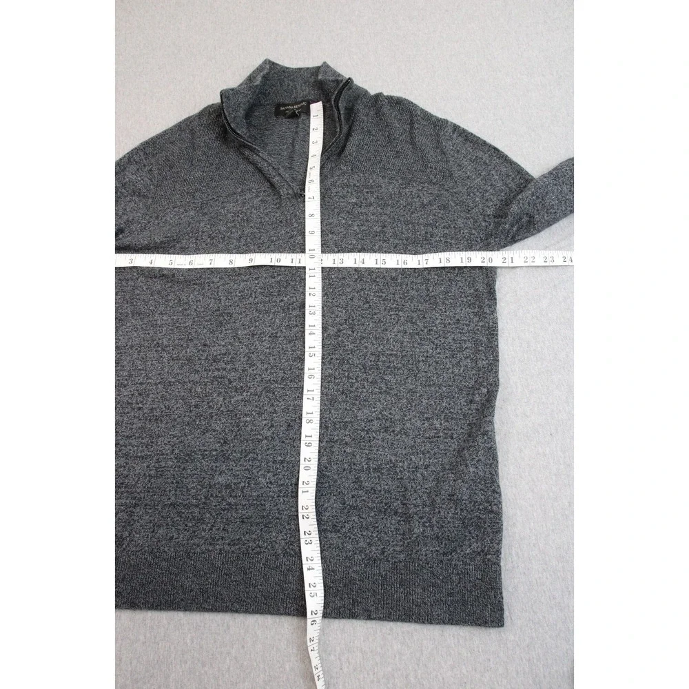 Banana‎ Republic Sweater Men Medium Cotton Cashmere Silk 1/4 Zip Stretch Mock
